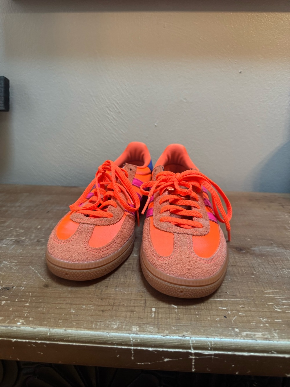 adidas Women's Orange & Pink Spezial Low-Top Sneakers - Picture 2 of 3